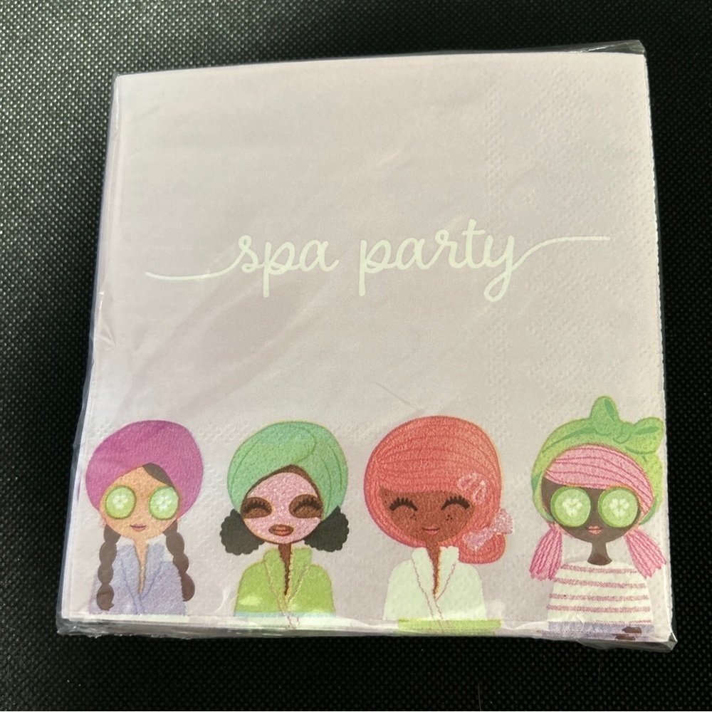 NWT CBE Paperie Spa Party Beverage Cocktail Napkins 40ct 5x5 Purple